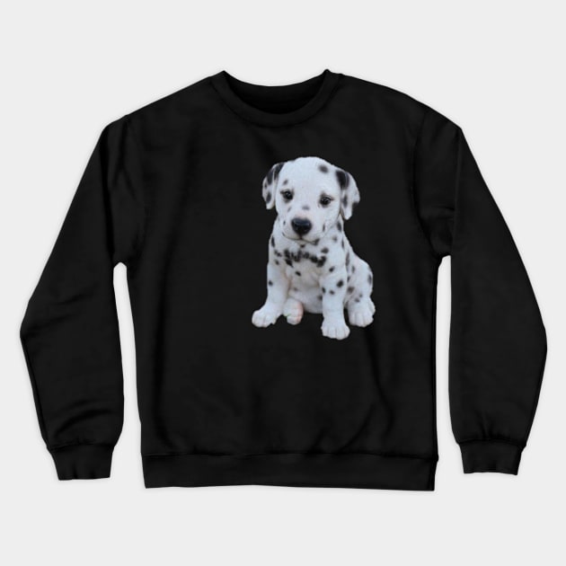 Cute puppy will white spots Crewneck Sweatshirt by Opubo Design